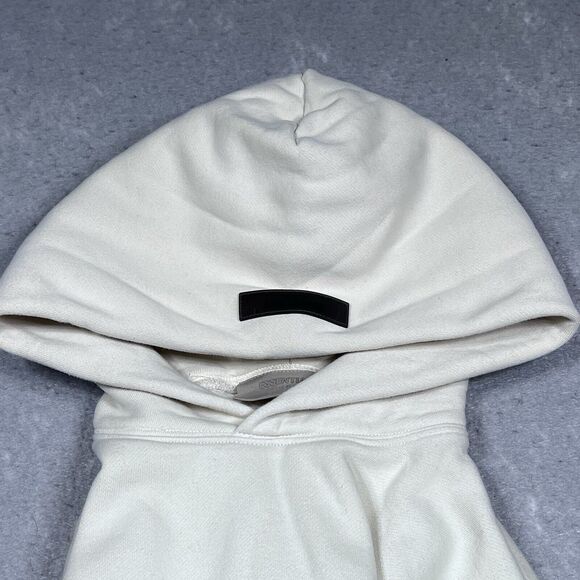 Fear Of God Essentials Sweatshirt Hoodie Mens Size Small Off White Pullover - Picture 4 of 14